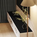 Dresser Protector Top - Can Be Used On Both Sides Waterproof and Easy to Clean Good Flatness Used for Dresser Table(Black+Gray 10x39)
