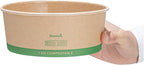 Restaurantware Compostable Paper Food Containers 200 Pack Of 50 oz BPI-Certified Round Kraft Salad Bowls Disposable Grease-Resistant Meal Prep Take Out Containers For Ice Creams, Soups, Snacks