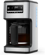 COWSAR 14-Cup Coffee Maker, 24-Hour Programmable Coffee Brewer, Keep Warm, Drip Free, Washable Filter, Stainless Steel, Silver - Commercial Performance
