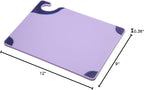 San Jamar Saf-T-Grip Plastic Cutting Board with Safety Hook, 9" x 12" x 0.375", Purple