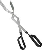 Shark BBQ Tongs for Steak, 17.5" Extra Long, Stainless Steel Grilling Tongs with Scissor Grip, Tong for Cooking, Kitchen & Outdoor Grill - Perfect Barbecue Tool & Gift for Grill Masters, Black