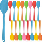Irenare 24 Pcs Silicone Spatulas 11 Inch Large Rubber Spatulas Heat Resistant Non Stick Flexible Scrapers Baking Mixing Tool Cookware Dishwasher Safe, 6 Colors
