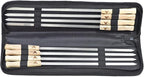 G & F Products Brazilian BBQ Skewers 16 Piece Set Stainless Steel Kabob Sticks 17-Inch Flat Blade with Hardwood Handles Reusable Commercial Grade for Grilling Meat Kebab and Outdoor Cooking