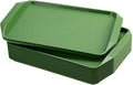 Plastic Fast Food Serving Tray,16.95 by 11.82-Inch,Set of 12 (Green)