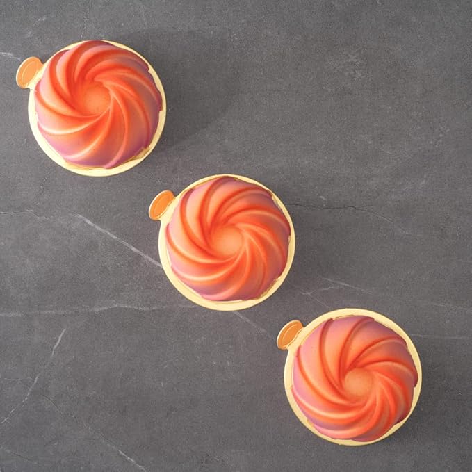 Pastry Tek 6 Cavities Mini Bundt Cake Pans, 10 Oven-Ready Mini Fluted Tube Cake Pans - Flexible, Freezable, White Silicone Baking Molds, Easy Release, For Baking Cupcakes or Donuts - Restaurantware