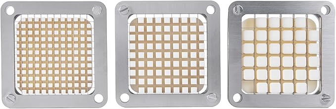 1/2" 1/4" 3/8" Multi-model universal Stainless Steel Replacement Chopper Blade & Pusher Block Set For Commercial Vegetable Cutter Dicer Strip Interchangeable Blade (1/4 inch)