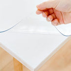 39 x 71 Inch Clear Table Cover - 1.5mm Thick Plastic & Waterproof for Dining, Kitchen & Office
