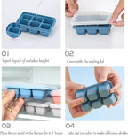 Ice Cube Trays for Freezer 3 Pack - Mini Ice Cube Trays with Lid & Easy-Release Silicone Bottom, Stackable Small Ice Cube Molds for Mini Fridge/Travel/Dorm Freezer