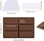 2 Pcs Chocolate Bar Molds – Non-Stick Silicone Molds with Bags and Scraper chocolate molds Food Grade Silicone Deep Chocolate Bar Mold (2)