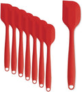 8 Pieces Silicone Spatulas, 8.3 inch Small Spatulas Non-stick Heat-Resistant Non-stick with Stainless Steel Core For Cake Cream Cooking Gadget (Red)
