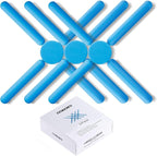 3/Pack Foldable Trivets Silicone, FENGCHEN Folding Trivets, Non-Slip Collapsible Cross Compact Design Expandable Silicone Pot Holder, Blue