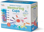 hand2mind Rainbow Fraction Measuring Cups, Kids Montessori Kitchen Tools, Toddler Cooking Tools, Sensory Table Materials, Fraction Manipulatives, Homeschooling Supplies, Easter Baking (Set of 9)