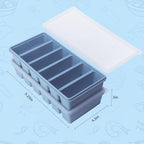 1/2 Cup Silicone Freezer Tray With Lid - Silicone Freezer Molds 4-Pack For meal prep & freezing of various sauces and other dishes, makes 24 perfect 1/2 cup portions cubes (Blue 4 Pack)