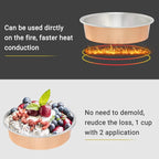 Beasea Mini Tart Pans, 8 Oz, 100 Pack, Rose Gold Aluminum Pie Pan Cartoon Tin Tart Pans, Round Oven Baking, 4 Inch