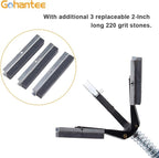 gohantee Engine Cylinder Hone Deglazer Adjustable 1-1/4" to 3-1/2" Diameter with 3-Piece 2" Long Stones 220 Grit