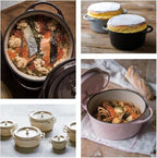 Vermicular Oven Pot | Non-Toxic Enameled Cast Iron Pot | 26cm Shallow (3.9 Qt) | Oven-safe | Induction-compatible | Dutch Oven | Made in Japan | Serves 3-4 | Matte Black