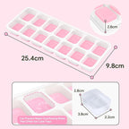 Ice Cube Trays 4 Pack, Airabc Silicone Ice Cube Trays with Removable Lid, Easy-Release Flexible 14-cube Ice Trays, LFGB Certified and BPA Free, Stackable Ice Trays with Covers for Cocktail, Freezer