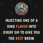 Bones Coffee Company Sugar Rush, Sugar Cookies Flavored Coffee, Medium Roast Low Acid Arabica Beans Compatible with Auto drip and French Press Coffee Maker, 12 Oz Ground