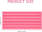 Silicone Pie Crust Molds, Knit Rope Lace Chain Chocolate Molds, Cake Decoration Fondant Baking Mold for Pastry Pies Candy Sugar Craft Gum Paste Cookie Clay Resin