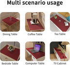 Vanity Protector Mat - Can Be Used On Both Sides Waterproof and Easy to Clean Good Flatness Used for Dresser Table(Black+Wine Red 10x48)