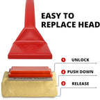 Grill Rescue BBQ Replaceable Cleaning Head, Bristle Free - Durable and Unique Scraper Tools for Cast Iron or Stainless-Steel Grates, Barbecue Cleaner
