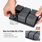 Samuelworld Premium Ice Tray Combo (3 Pack), Large Ice Sphere Maker & New Upgraded Ice Cube Trays, Food Grade, Easy To Use, Spill-Free Integrated Funnels, Whiskey Bourbon Cocktails, Grey