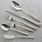 36 Piece Silverware Set with Placemat,MASALACO 6-Piece Stainless Steel Cutlery Set-Knife Fork Butter Knife and Spoon,Mirror Finish,Suitable for Home Restaurant Hotel Kitchen Utensils,Dishwasher Safe