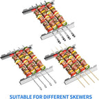 Kabob Rack For Kebab Skewers - Stainless Steel BBQ Rack Build Compatible with Wood, Round, Metal, Flat or Bamboo Skewers - BBQ Grilling Accessories by JY COOKMENT