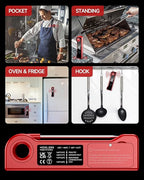 2025 Meat Thermometer Digital, ±0.5°F Accuracy Instant Read Thermometer180° Rotating Display, Calibratable and Auto Off, IP67 Waterproof Food Thermometer for Cooking,Grill,Oil Deep Fry, Brewing,Candy