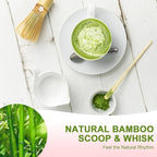 Matcha Set–7-Piece Set Including Matcha Bowl with Spout, Whisk, Chasen Holder, Sifter, Bamboo Scoop,Scoop Stand,wood spoon(Daisy White)–Perfect for Matcha Lovers&Tea Ceremonies