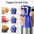 Immersion Blender Handheld Corded Hand Blenders Set 1100W, Trigger Variable Speed 5 in 1 Stick Emulsifier with Chopper, Whisk and Frother for Soup, Baby Food and Smoothies, Royal Blue