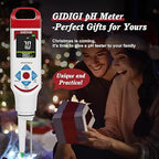 Digital pH Meter Food Pocket pH Pen for Fermentation with pH Calibration Kits Color Display Spear Tip pH Food Tester Probe with ATC for Cosmetics Sourdough Professional pH Test Strips for Food Acidity
