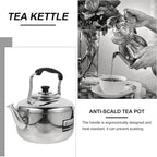 Large Capacity Stainless Steel Sounding Kettle for Induction Cooker with Comfortable Anti-scald Handle for Home Use and Quick Heating