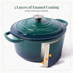 Larder & Vine 21 Piece Cookware Set (Bondi) | Dutch Oven, Utensil Set, Saucepan, Skillet, and Trivets