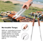 Grilling Accessories Set Large Spatula Fork Cleaning Brush Food Tongs Durable Stainless Steel BBQ Grill Tools with Extra Thick Storage Case BBQ Accessories Grill Set