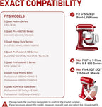 K5A 6 Wire Whip Attachment for KitchenAid 5 6 Quart Bowl Lift Stand Mixer, Dishwasher Safe, 18/8 Stainless Steel, 6 Wire Whip for K4, K5, K5SS, KSM5, KG25, KF26, KP50, KSM6573, Professional 6000