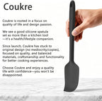 Coukre Silicone Spatula Set of 5,High Temperature Resistant, Food Grade Silicone, Dishwasher Safe, for Baking, Cooking (Pure Red)
