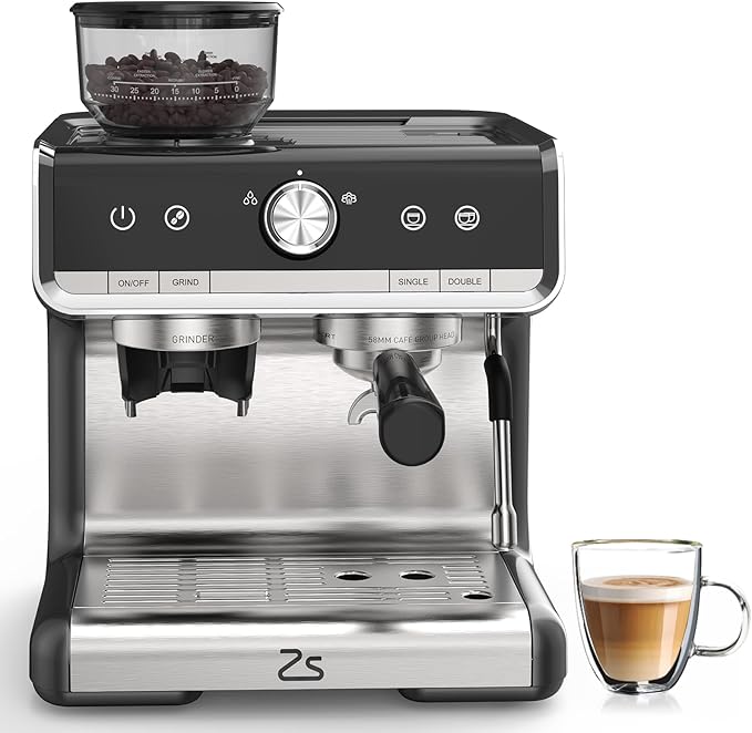 Garvee espresso machine with built-in grinder