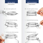 Bormioli Rocco - 11381000725 Fido Clear Glass Jar with 85 mm Gasket, 1.5 Liter KC74556