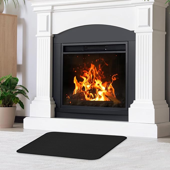 48×30 Inch Hearth Rug Fireproof, Under Grill Mats for Outdoor Grill, Fireproof Rugs for Fireplaces, Grill Mat Oil-Proof Water-Proof Protector for Decks, Patios and Indoor Grill
