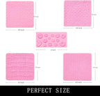 Fondant Impression Mats Molds, Knitting with Button Silicone Chocolate Molds (5 Packs), Sweater Design Knit Impress Texture Stamp Mat for Baby Shower, Birthday Cake Decorating Cupcakes Topper