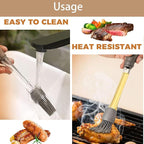 4-Pack Heat-Resistant Silicone Basting Brushes for Cooking - Ideal for Spreading Oil,Sauces,Butter,Perfect for BBQ,Baking,Grilling and Outdoor Use