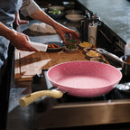 8-Inch Pink Nonstick Egg Pan, PFOA-Free Stone Cookware Skillet, Induction Compatible
