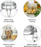 Bormioli Rocco Fido Clear Glass Jar with 85 mm Gasket,0.5 Liter (Pack of 6) (6 Items)