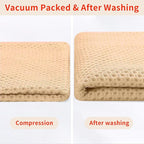 Homaxy 100% Cotton Waffle Weave Kitchen Dish Cloths, Ultra Soft Absorbent Quick Drying Dish Towels, 12 x 12 Inches, 12-Pack, Apricot