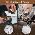 54mm Espresso Accessories Kit, Coffee Distributor and Tamper Leveler, WDT Tool and Dosing Funnel Set Fits Breville 54 mm Espresso Machines and Portafilters