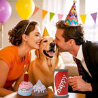 Dog Birthday Toy,No Stuffing Dog Toys for Puppy, Squeaky Plush Dog Toys for Large, Medium and Small Breeds, Balls Inside,Suitable Size Interactive Dog Toy for Indoor Outdoor Play