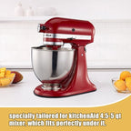 Metal Mixer Slider Mat for KitchenAid Stand Mixer - Appliance Sliding Tray Countertop Mixer Mover Slide Board Mats Pad Compatible with Kitchen Aid 4.5-5 Qt Tilt-Head Stand Mixer Artisan Classic