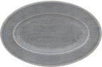 Carlisle FoodService Products Grove Resuable Plastic Oval Plate with Wide Rim for Home and Restaurant, Melamine, 12 x 8 Inches, Smoke, (Pack of 12)