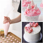 22 inch Large Piping Bags, AMBESTAR 100 Pcs Big Tipless Clear Plastic Disposable Pastry Bags for Frosting Decorating Cake Cupcake Cookie, Pro Long Thick Pastry Bag Essential Baking Tools